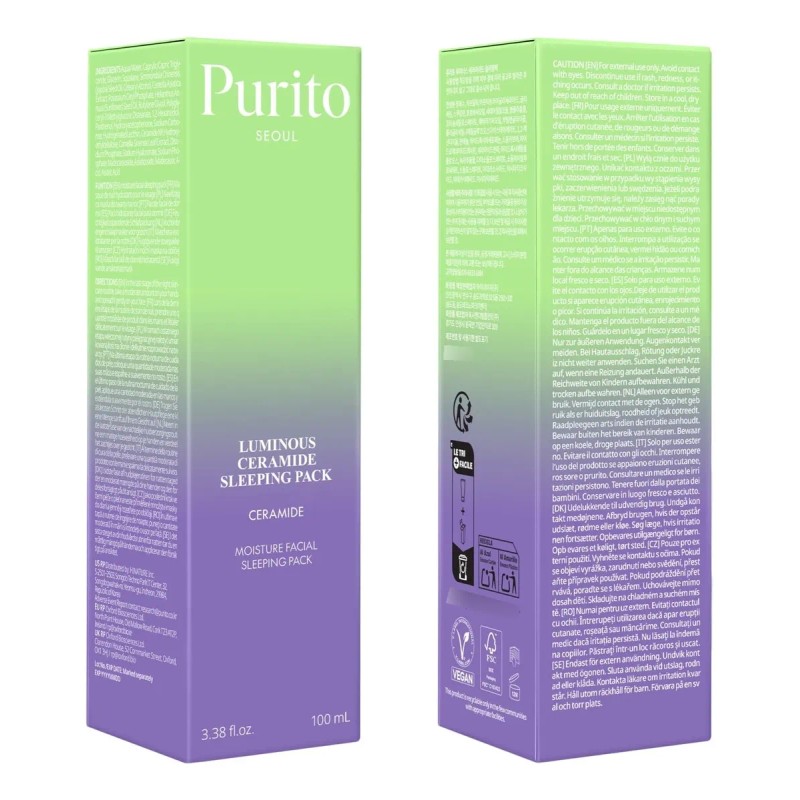 Purito Luminous Ceramide Moisturizer Seca Día/noche