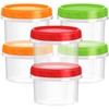 TOFLEN 8 oz Small Plastic Freezer Containers, 6 Pcs, Multicolor