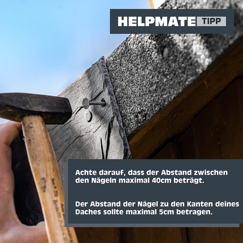HELPMATE Roofing Felt Nails 2.5 x 25 mm Mechanical Galvanised