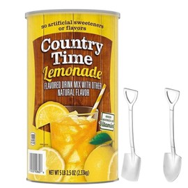 Country Time Lemonade Powdered Drink Mix 1 Canister, 82.5 oz with Metal Spoons