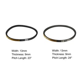QUARKZMAN 2 x A-23 A-24 drive V-belt, 23 inch, 24 inch, pitch length, industrial performance, rubber gear belt