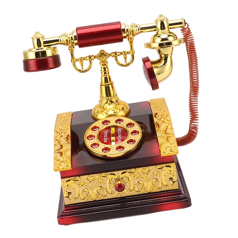 Dial Telephone Shaped Music Box Exquisite Retro Music Jewelry Box