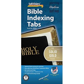 Tabbies 58350 Old & New Testament, 80 Solid Gold Tabs Including 64 Books & 16 Reference Tabs