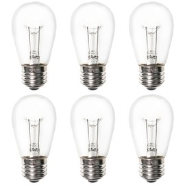CEC Industries #11S14/130V Bulbs, 130 V, 11 W, E26 Base, S-14 Shape (Box of 6)