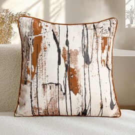 makkey Fall 18x18 Pillow Cover,Floral Throw Pillow Covers,Decorative Pillow Covers Set of 1,Soft Accent Farmhouse Couch Pillowcases for Sofa Cushion Living Room Bed