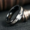 King Will 6mm Mens Black Camo Tungsten Carbide Ring Camouflage