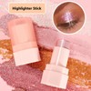KARLOR Highlighter Stick Glitter Face Body Highlighter Pen Makeup Pink