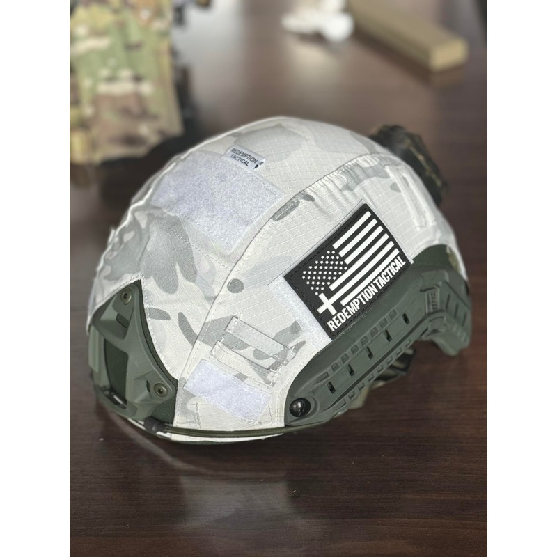 Redemption Tactical Fast PJ Helmet Cover (White Alpine OCP Camo,