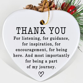 Jocidea Thank You Keepsake - Thank You Gift - to Say Thank You - Ceramic Heart Keepsake - Thank You Present - Gift for Friend - Coworker Leaving Gift