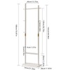 Aibiju Clothing Rack for Hanging Clothes, White Freestanding Clothes Rack