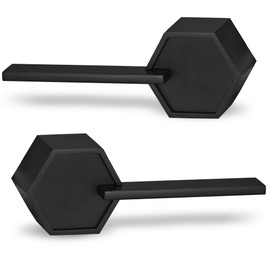 Berlin Modisch Zero Gravity Metro Series Dummy Lever Door Handle Pack of 2 Non-Turning Single Side Pull Only Lever Set [for Closet or French Doors] Heavy Duty – Iron Black Finish