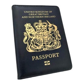 Panther New RFID Blocking British Blue Passport Cover Holder Brexit Wallet Pouch UK PU Leather Protector