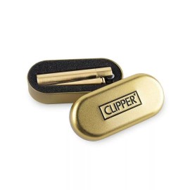 CLIPPER REFILLABLE FULL METAL LIGHTER GOLD WITH METAL TIN 1 - 12 PACK - 2 PACK (1 OF EACH)