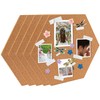 Framendino, 5 Pack Hexagon Cork Board Tiles Wall Large Self