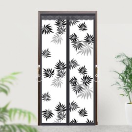 Magnetic Door Draft Stopper Vinyl - Wind & Cold Air Barrier (2 Types) Red Brown Medium