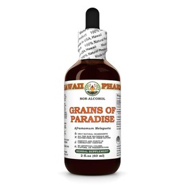 Grains of Paradise (Aframomum Melegueta) Dry Seed Glycerite, Made in Hawaii, All Natural, Vegan, Lab Tested Alcohol-Free Liquid Extract - 2 fl.oz