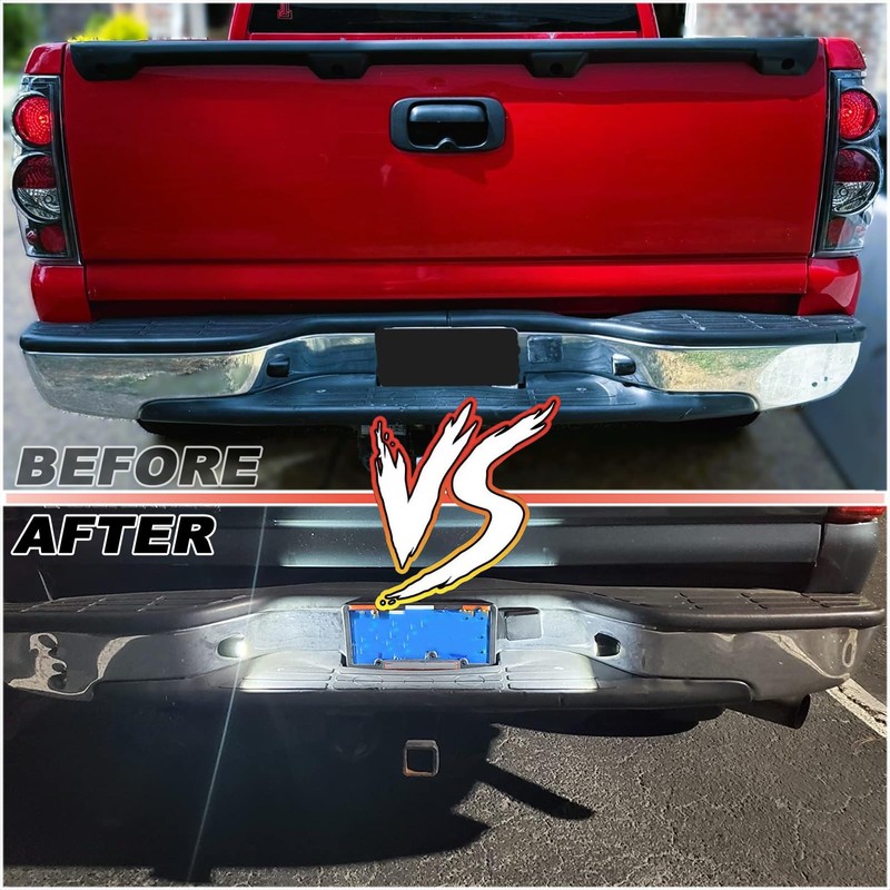 KEEGTBOX Full LED License Plate Light Tag Lamp Assembly Compatible