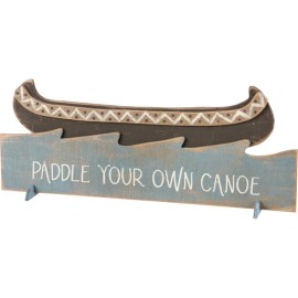 Unbranded Paddle Your Own Canoe 17" W Wall Decor