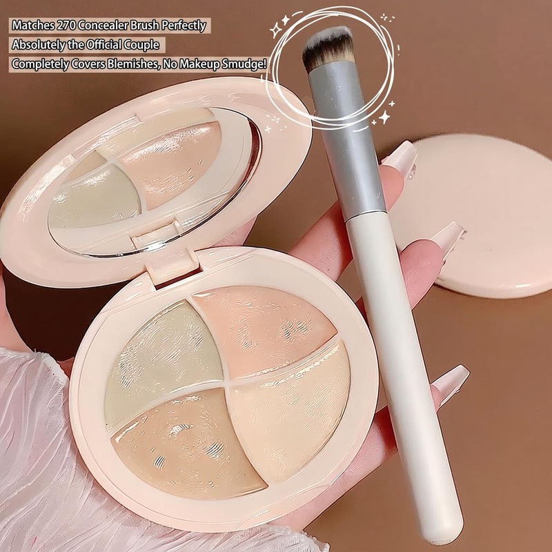 4 Colour Brand Full Coverage Palette with Brush - Waterproof