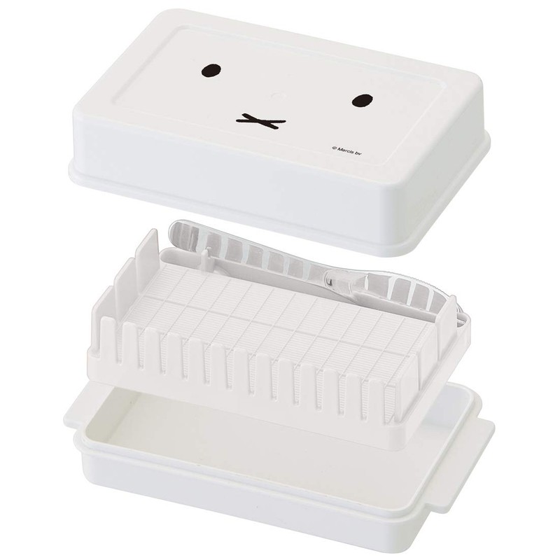 Skater Miffy BTG1 Butter Case, Butter Container, Butter Cutter, Guide