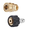 TUHUT Pressure Washer Quick Connect Fittings, M22 15mm to 3/8
