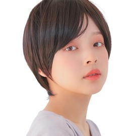 AQUADOLL wg300MBK Short Full Wig, Boyish Cool, Black Hair, Blonde, Gradient, One Size Fits Most, MBK. Matte Black