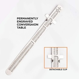 Groz 6-inch Pocket Ruler | Stainless Steel | Imperial & Metric Graduations (01337)