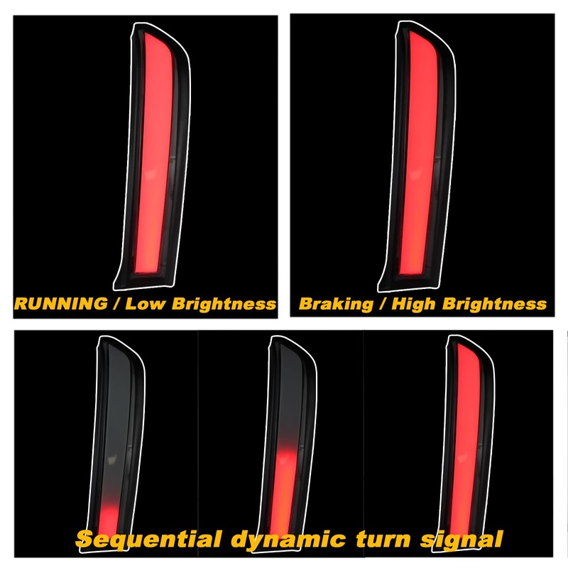 KEEGTBOX Full LED Rear Pillar Tail Light Column Brake Lamp