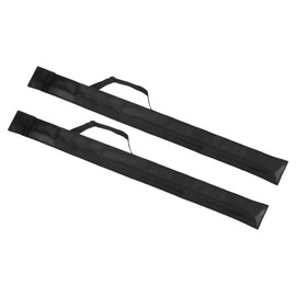 PATIKIL 45 Inch Pool Cue Bag, 2 Pack Billiard Stick Storage PU Pool Cue Stick Carrying Bag Cue Stick Case for 3/4 Billiard Cue Stick, Black