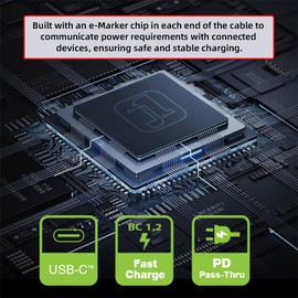 NFHK Adapter USB5.0 80Gbps Male to Male Extension Adapter with 240W 16K 8K 5K Compatible with USB4.0 Thunderbolt3/4/5