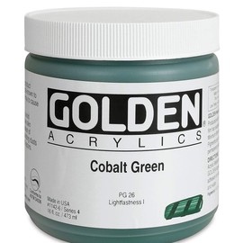 Golden Heavy Body Acrylic - Cobalt Green 16oz jar