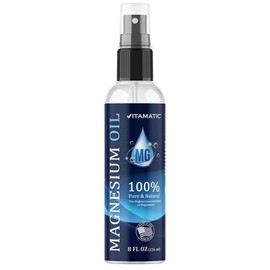Vitamatic Vitamatic Pure Magnesium Oil Spray - 8 OZ - USP Grade Magnesium Spray, No Unhealthy Trace Minerals