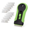 EHDIS Car Sticker Remover Glass Cooktop Razor Scraper with 10pcs