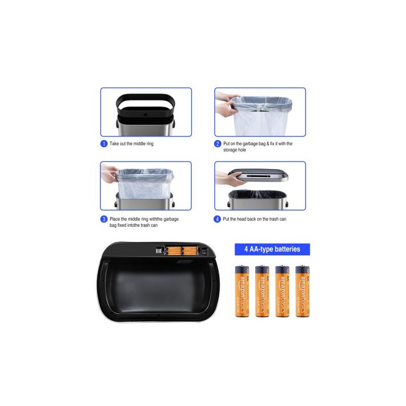 50L Smart automatic Trash Cans - Full Intelligent Sensor Kitchen