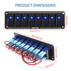 Rocker Switch Panel 8 Gang Aluminum Waterproof 12V/24V Toggle Switch