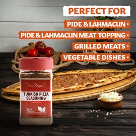 Eastanbul Pizza Seasoning, 5.3oz Turkish Pizza Seasoning Spice Blend Turkish Pizza AKA Pide, Lahmacun Spice Mix Vegan-Friendly, Non-GMO Versatile Seasoning