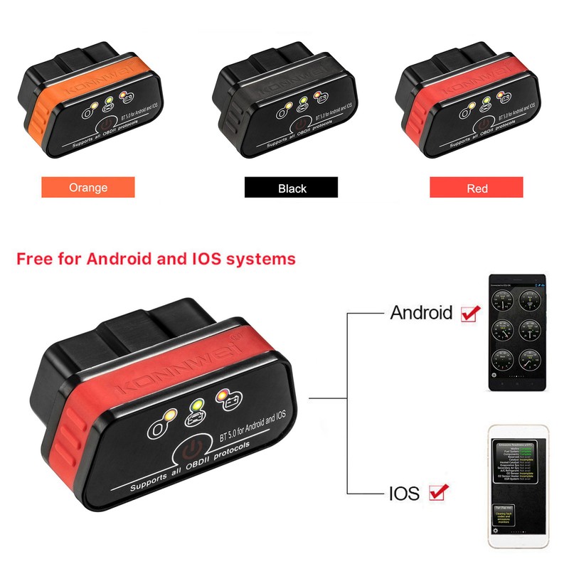 KONNWEI KW902 Mini BT 5.0 Wireless OBD-II Car Auto Diagnostic
