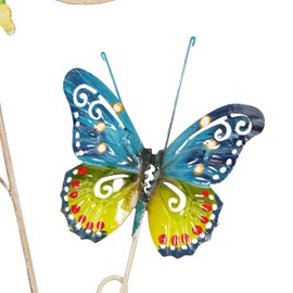 Deco 79 Metal Butterfly Home Wall Decor Indoor Outdoor Wall Sculpture, Wall Art 10" x 3" x 39", Multi Colored