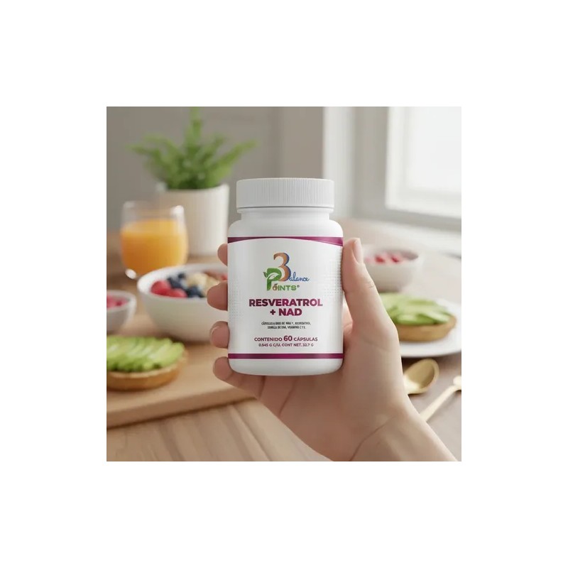 Resveratrol Nad 60 Cap 3 Balance Points, Piel Bella.
