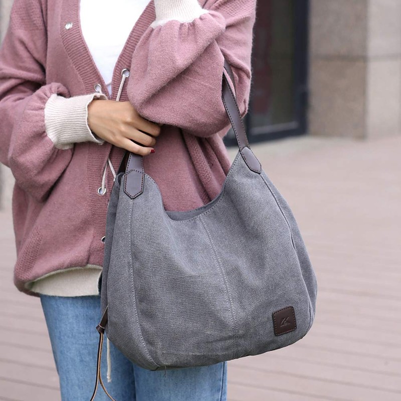 DOURR Bolso de hombro para mujer, multibolsillos, de moda, de