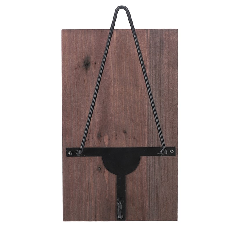 Motorcycle Helmet Rack with Jacket Hook Wood and Iron Wall