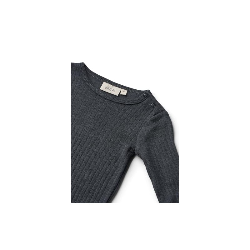 Wheat Lucca Unisex Merino Wool Silk Bodysuit Long Sleeve Oeko-Tex