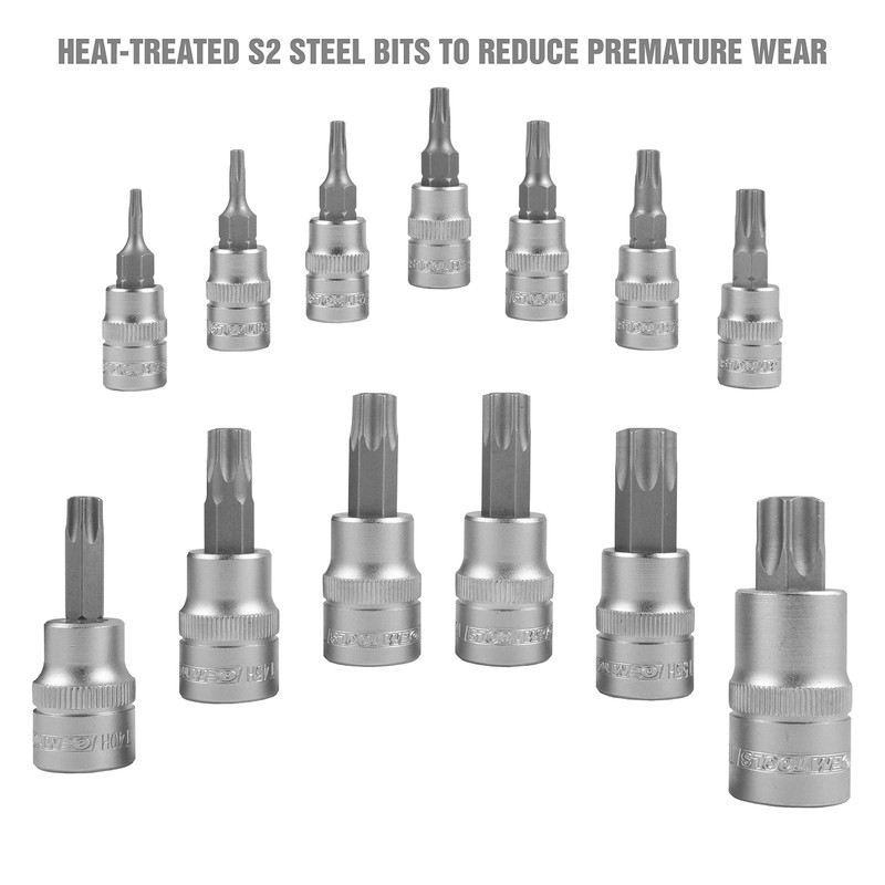 OEMTOOLS 22710 13 Piece Tamper Proof Star Bit Socket Set