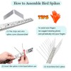 PANGCH Bird Spikes,Stainless Steel Bird Spikes Metal Bird Spikes Fence