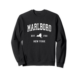 Marlboro New York NY Vintage Athletic Sports Design Sweatshirt