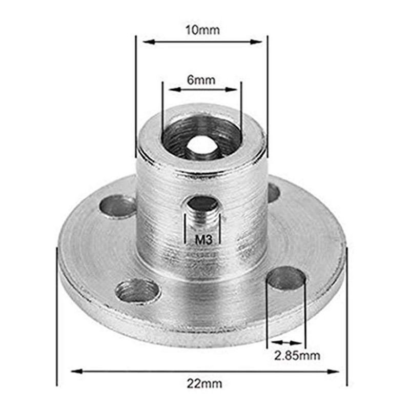 4Pcs 6mm Flange Coupling Connector, Rigid Guide Model Coupler Accessory,