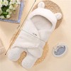Nunibum Baby Swaddle Blanket Boys Girls Cute Bear Plush Essential