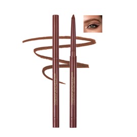 Waterproof Red Brown Gel Eyeliner Pencil – Long-Lasting & Smudge-Proof, Highly Pigmented, Smooth Glide, Ultra-Fine Tip, Easy to Use, Ideal for Natural or Bold Eye Looks, Travel-Friendly