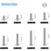 DYWISHKEY 195 Pieces M5 x 6mm/8mm/10mm /12mm/16mm/20mm/25mm/30mm Stainless Steel 304