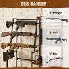 DGWJSU Gun Rack, 8 Rifle Rack Stand with Pistol Shelves,